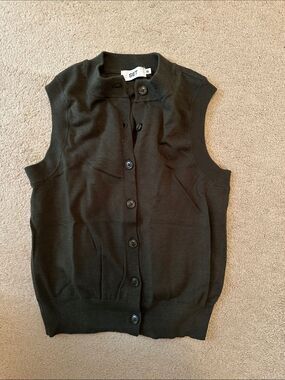 New Set active green sleeveless cardigan small